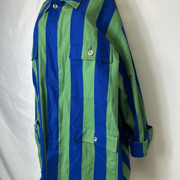 Target Black History Month Jacket Womens 2X Blue Green Striped Oversized Sammy B - Picture 2 of 5